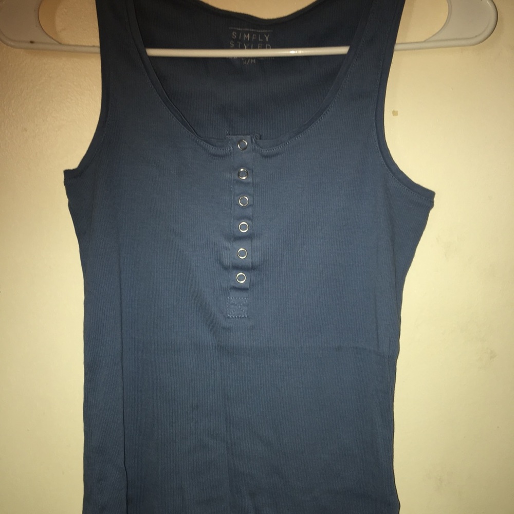 blue muscle shirt